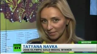 Татьяна Навка в новостном ролике RT - INO TV