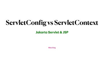30. ServletConfig vs ServletContext