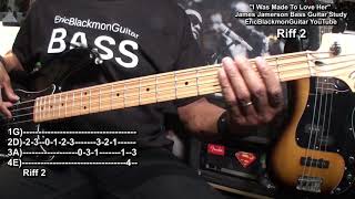 I WAS MADE TO LOVE HER Stevie Wonder Bass Guitar LESSON JAMES JAMERSON @ericblackmonmusicbass9175