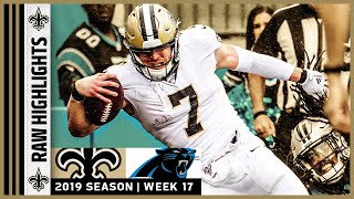Saints vs Panthers Raw On-Field Highlights | 2019 NFL Week 17 | New Orleans Saints