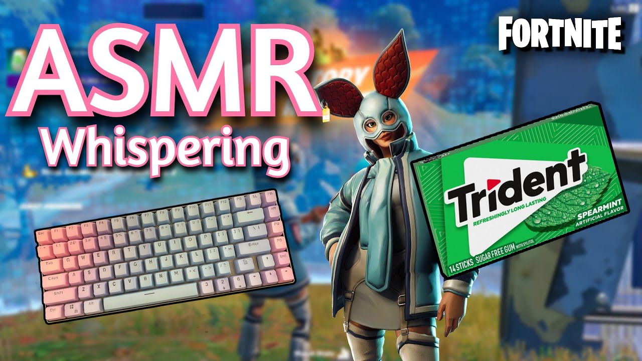 ASMR Gaming | FORTNITE SOLO GUM CHEWING | Whispering + Keyboard/Mouse ...