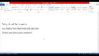 Urduca Günlük Hayattan Çeşitli Cümleler