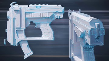 Modeling a Pistol for a First Person Shooter in Blender - Sci-fi Gun Course Teaser