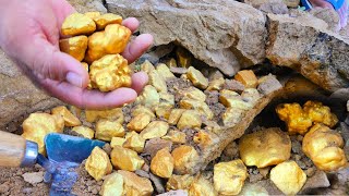 Treasure Mining! Million Dollar of Gold Treasure found at Mountain, Mining Exciting