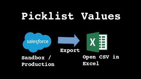 Export Picklist Values to Excel