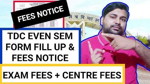 TDC form fill up & fees notice | Even Sem | Assam University | Pranoy Roy