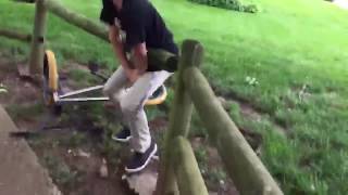 Guy Took A Deadly Nut Shot Hitting A Fence On His Bmx