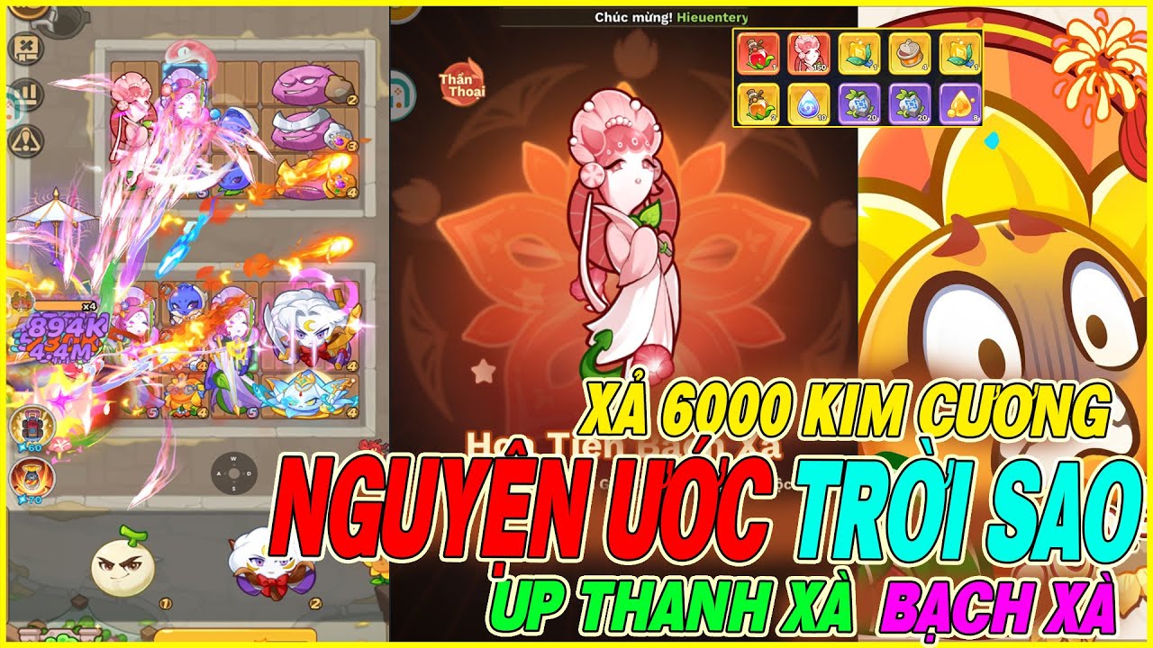 Chiến Tuyến Hướng Dương xả 6000 kim cương chiến event nguyện ước trời sao up thanh xà bạch xà