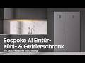 Der neue Bespoke AI Eintür-Kühl-/Gefrierschrank mit automatischer Türöffnung | Samsung