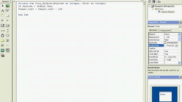 vb6 TuTs: moving a shape with w a s d