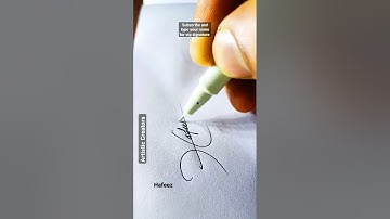 Instagram requested name Autographsignature of hafeez. how to Draw a Beautiful signature #shorts
