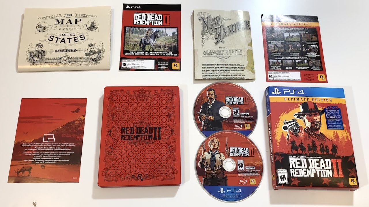 usikre global Hæderlig Red Dead Redemption 2 Unboxing: PS4! (Ultimate Edition) - YouTube