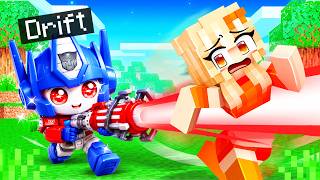 Playing As BABY TRANSFORMERS To Troll My Friends in Minecraft!