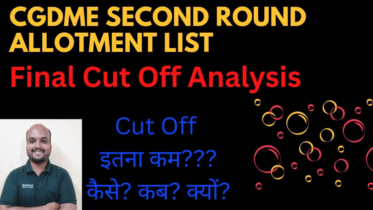 CGDME MBBS, BDS Cut OFF 2nd Round Allotment List, Cut Off Analysis