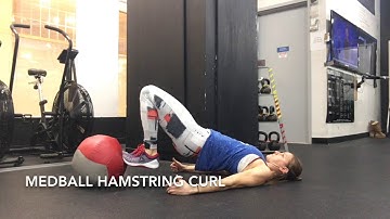 Medball hamstring curl
