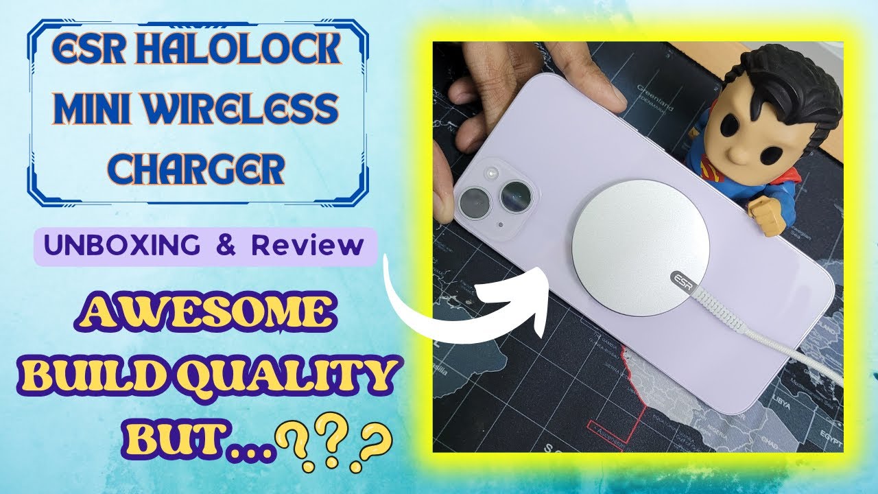 ESR Halo lock Mini wireless charger Unboxing and Review