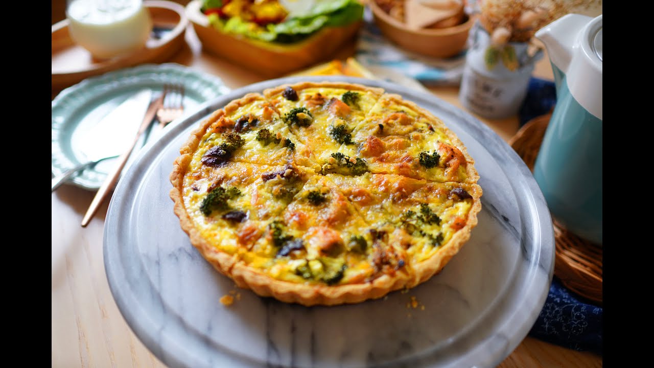 吃出免疫力! 奶油大蒜鮭魚鹹派~