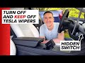How to turn off (and KEEP off) the automatic wipers in a Tesla Model 3
