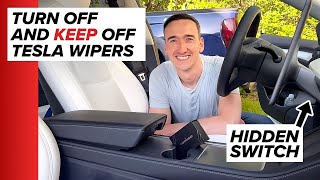 How to turn off (and KEEP off) the automatic wipers in a Tesla Model 3