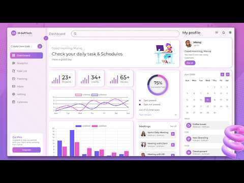 Modern Responsive Admin Dashboard | Light & Dark Mode | HTML CSS JS | Complete Design Tutorial 2026