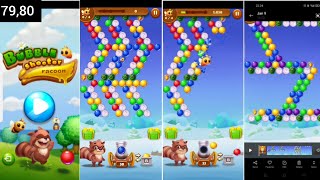 79,80 BUBBLE SHOOTER RACOON, Mobile game gameplay, Android game  gameplay. screenshot 2