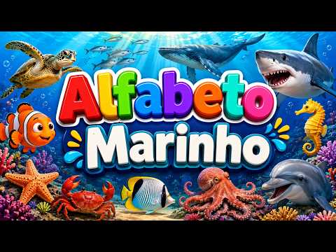 ALFABETO MARINHO 🌊🐠 | Aprenda o ABC dos Animais do Fundo do Mar