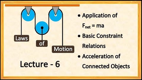 Laws of Motion | Lecture 6 | Constraint Equation | Connected Objects | Acceleration | Atwood Machine