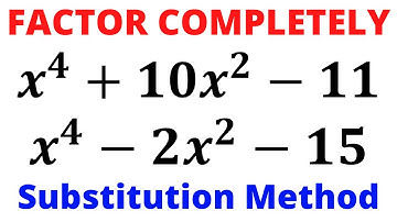 Find Factors of Fourth Degree (x^4) Trinomials - Easy Substitution Method