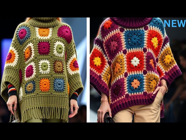 Crochet Granny squares Poncho designs Crochet Granny sqaures cape