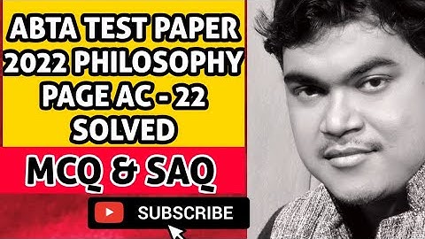 Abta Philosophy solved 2022|philosophy abta page ac 22|Hs philosophy abta 2022|Abta ac 22 #abta