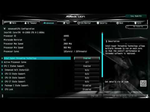 ASRock H570M-ITX/ac BIOS/UEFI 1.00