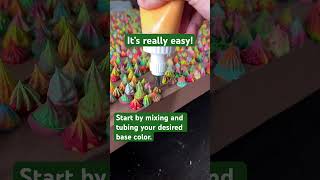 Painting like this might look easy, but to create a perfect dab is really tough!! #acrylic #painting