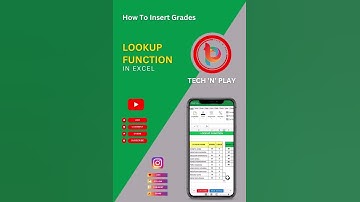 How To Insert Grades - LOOKUP FUNCTION 🔥 #shorts #exceltips #excel #excel #exceltutorial #lookup 😎