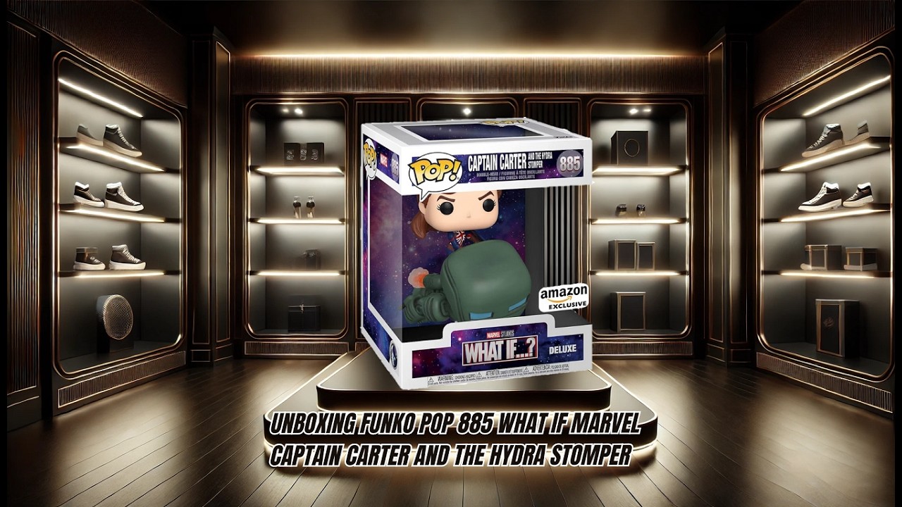 Unboxing Funko Pop 885 What If Marvel Captain Carter and The Hydra Stomper
