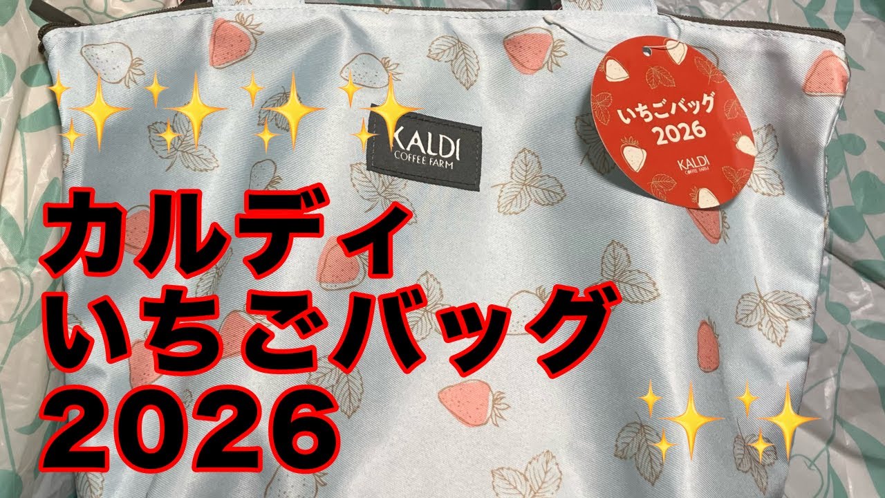 購入品紹介動画【カルディ】いちごバッグ2026