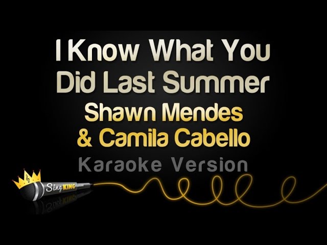 Shawn Mendes Camila Cabello I Know What You Did Last Summer Karaoke Version Youtube