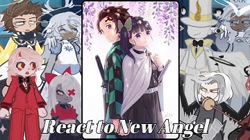 Hazbin Hotel Angels react to kanao | Giyuu | Demon slayer | Lucifer | Gacha life 2