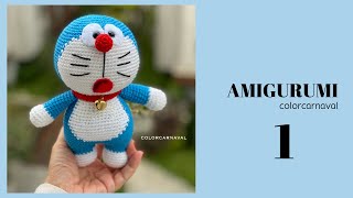 Crochet Amigurumi Doraemon | LEGS & START TO KNIT BODY | 1 screenshot 5