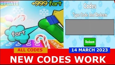 NEW UPDATE CODES [❄️Iceland] Fart Race ROBLOX | ALL CODES | March 14, 2023