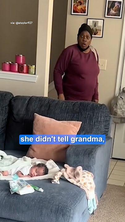 Mom didn’t tell grandma about the baby 😂❤️
