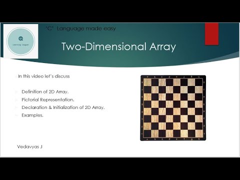 2 Dimensional Arrays in C - YouTube