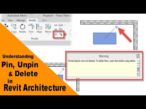 How to Pin,Unpin and Delete in Revit Architecture|Understanding Pin,Unpin and Delete in Detail