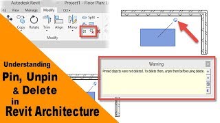 How to Pin,Unpin and Delete in Revit Architecture|Understanding Pin,Unpin and Delete in Detail