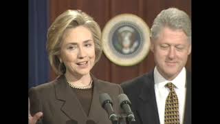 President Clinton & First Lady Clinton at Equal Pay Event (1999)