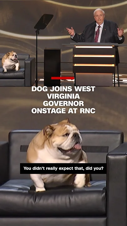 Dog joins West Virginia governor onstage at RNC