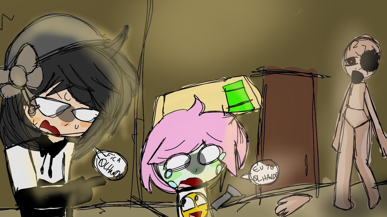 Jogando jogo de terror com meu primo