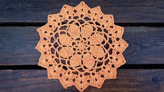 Easy Crochet Anemone Flower Doily Tutorial