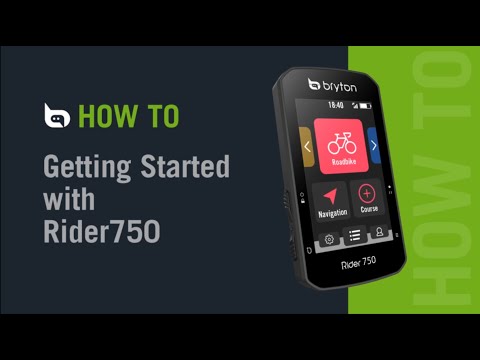 Bryton Rider 750 | Getting Started