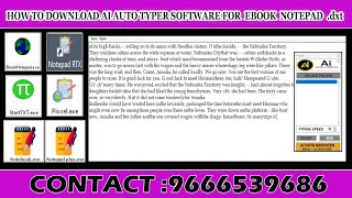 Auto Typer Software For Data Entry Ebook Notepad .dxt