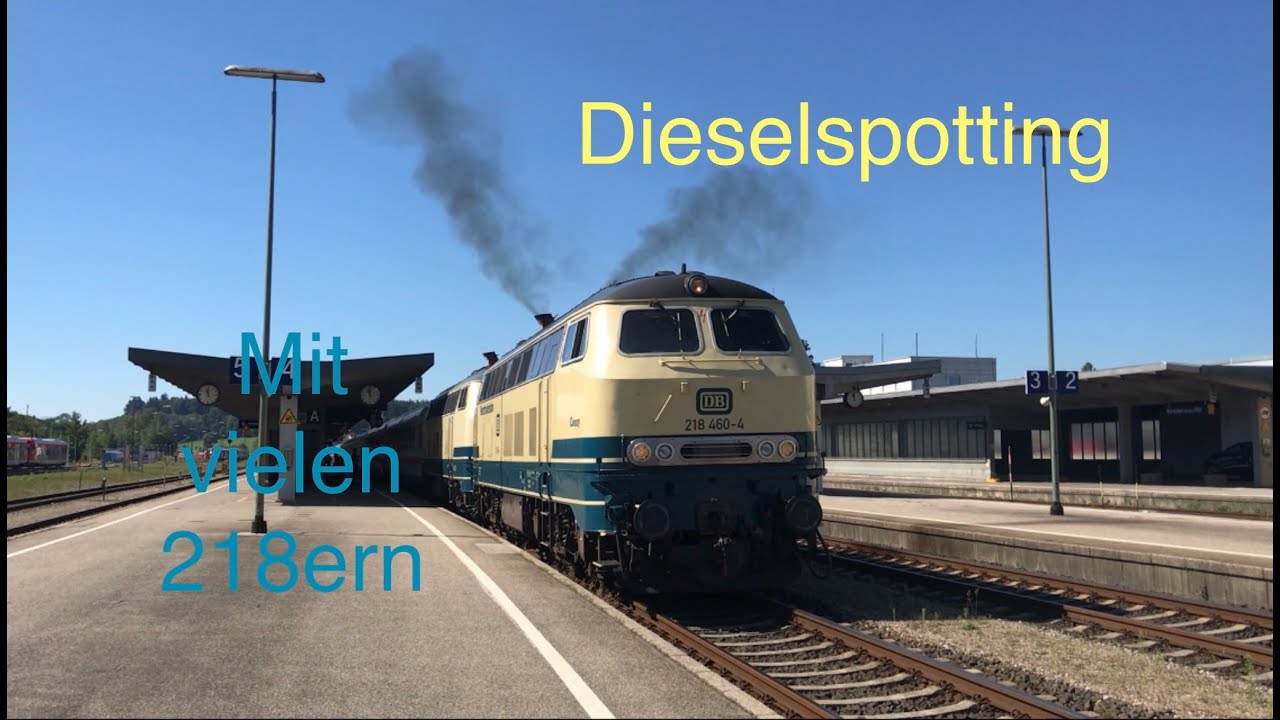 Dieselspotting mit vielen 218ern ( 218 105-5,  218 155-0,  218 415-8,  218 446-3,  218 460-4 )